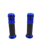 7/8" Blue CNC Rubber Handlebar Grip for Honda CB1000R CB600F CBR CBF125