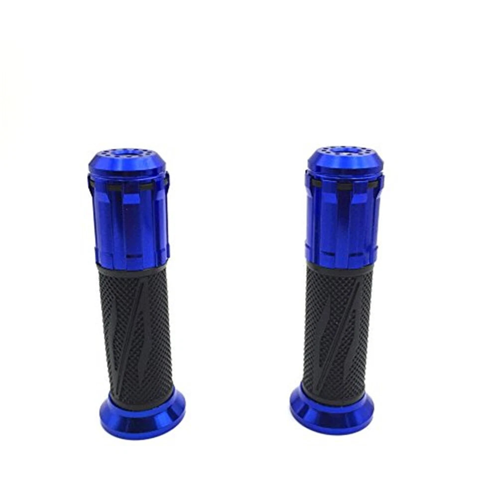 7/8" Blue CNC Rubber Handlebar Grip for Honda CB1000R CB600F CBR CBF125