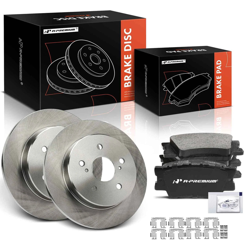 Ceramic Brake Pad & Rear Disc Rotor Set for Toyota Camry (2018–2021)