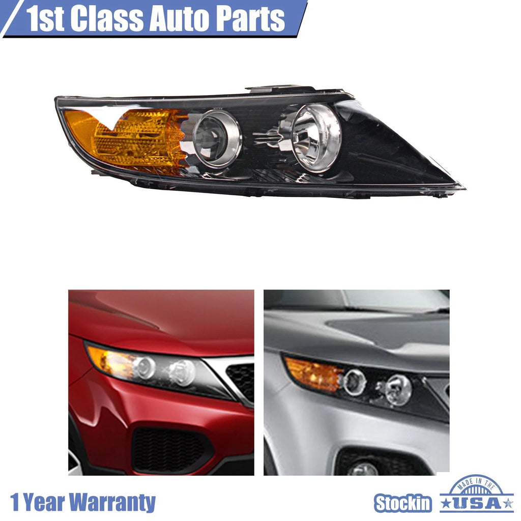 Headlight Assembly for Kia Sorento (2011-2013) Clear Lens