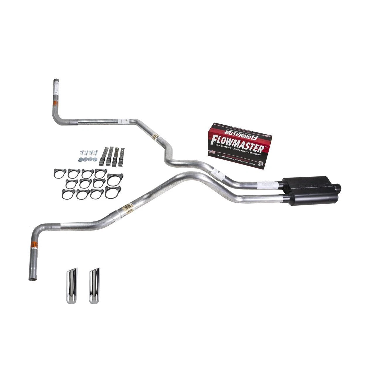 Dual Exhaust Pipe for Ram 1500 (2009-2013) - Side Exit, Flowmaster Super 44