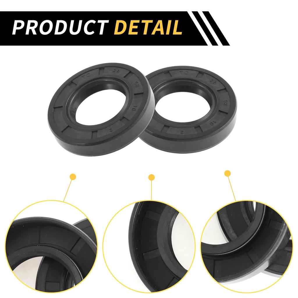 Set of 5 Oil Seal Rotary Shaft Seal NBR Rubber 28x52x10mm