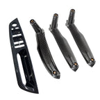 4x Carbon Fiber Inner Door Pull Handle Trim Covers for BMW X5 X6 (2007-2013)