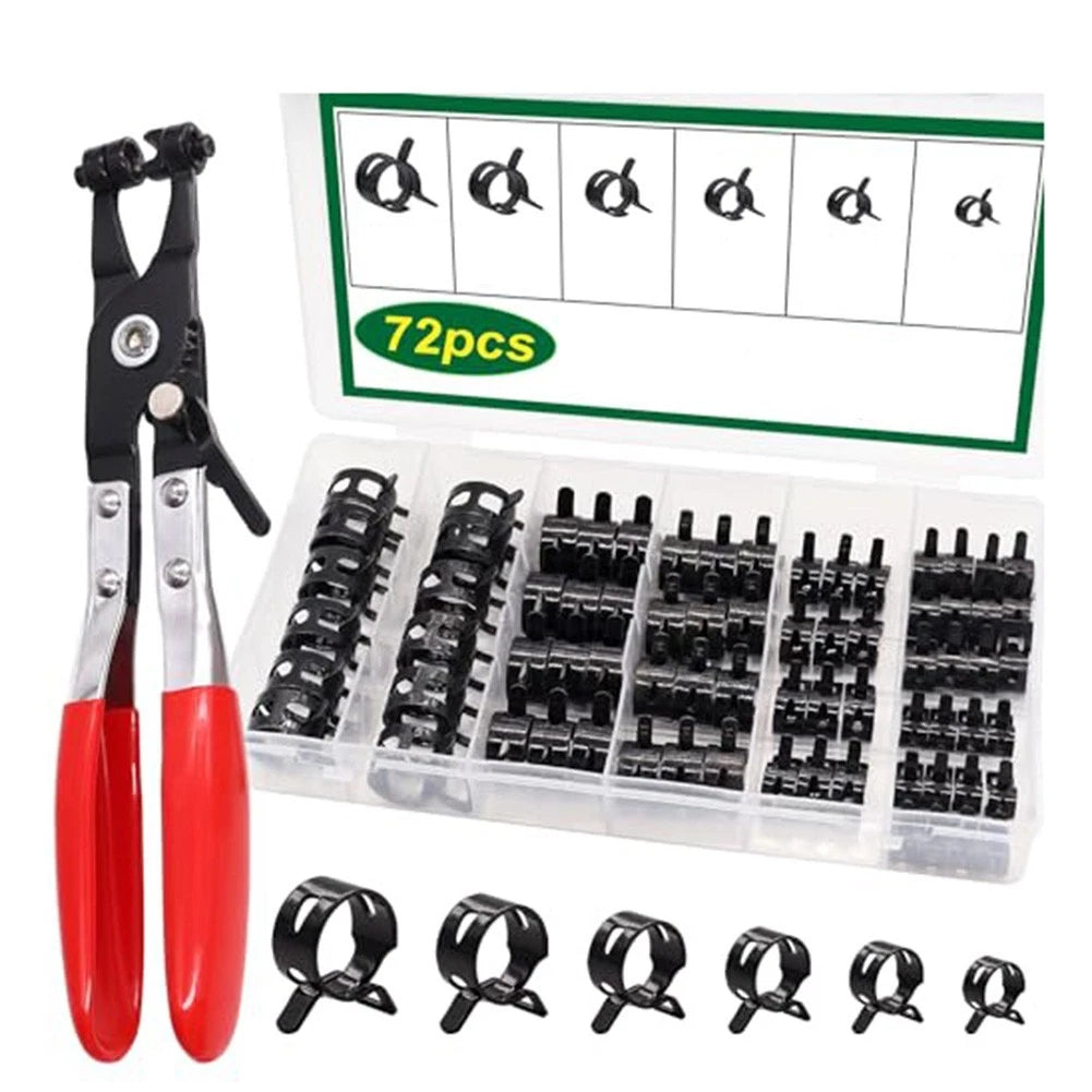 73-Piece Fuel Hose Clamp Kit for Easy Installation