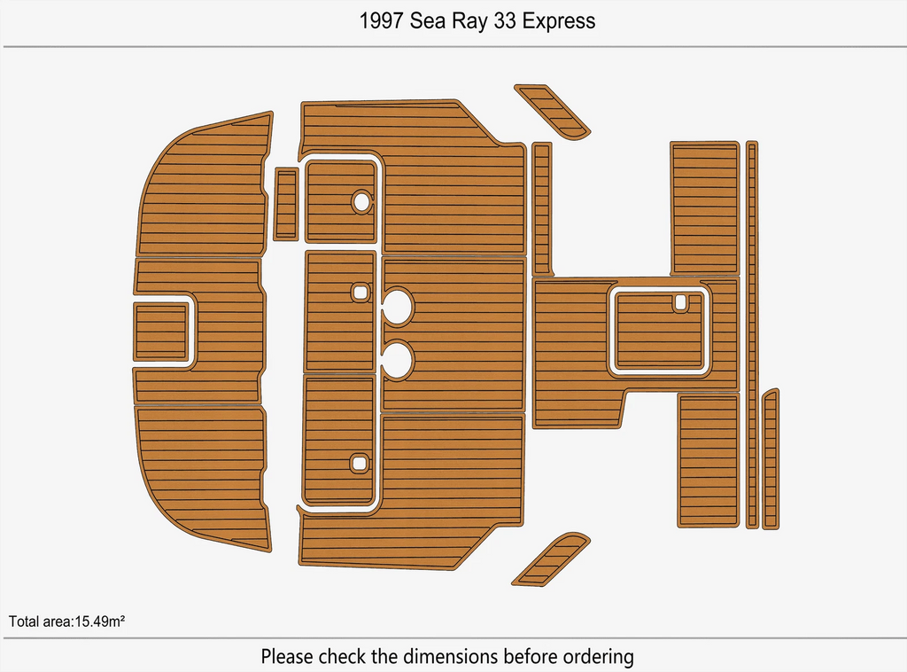 EVA Pads Flooring Mat for Sea Ray 33 Express (1997)