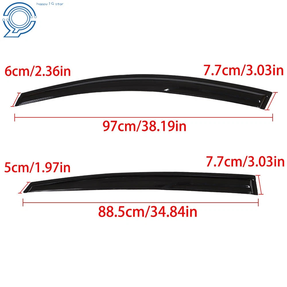 Set of 4 Window Visors for Kia Optima K5 (2011-2015) Rain Deflectors
