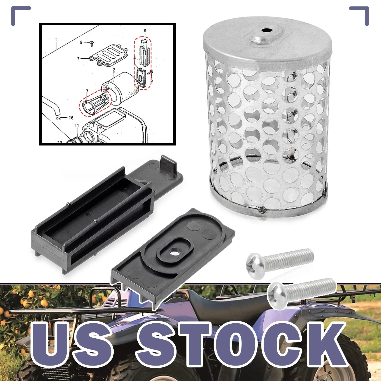Air Filter Cage Guide & Slider for Suzuki King Quad 300 (LT-F300F) (1999–2002)