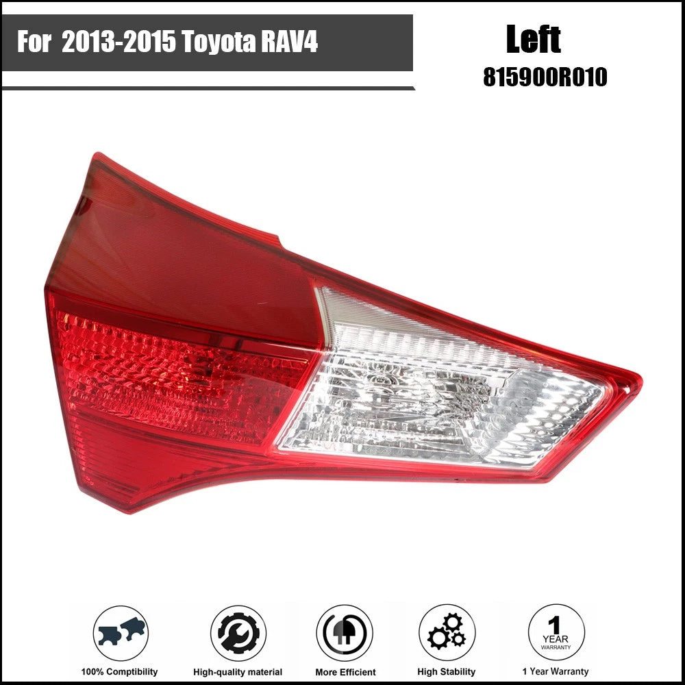Tail Light Assembly for Toyota RAV4 (2013–2015) Left Rear Halogen Red