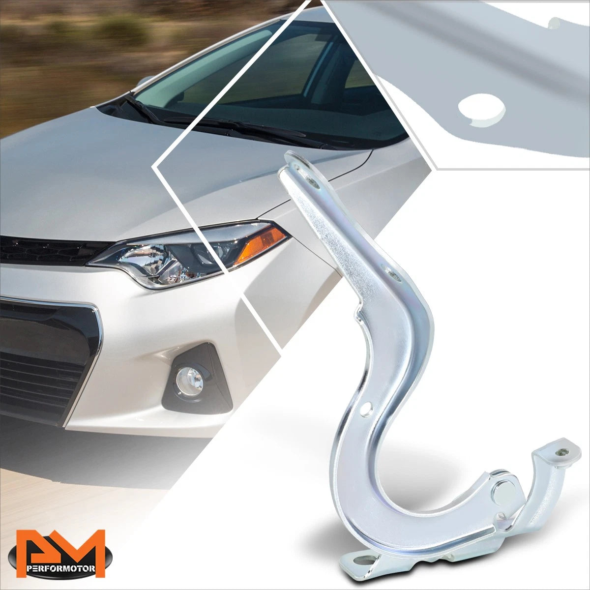Passenger Side Steel Engine Hood Hinge for Toyota Corolla (2014–2016)