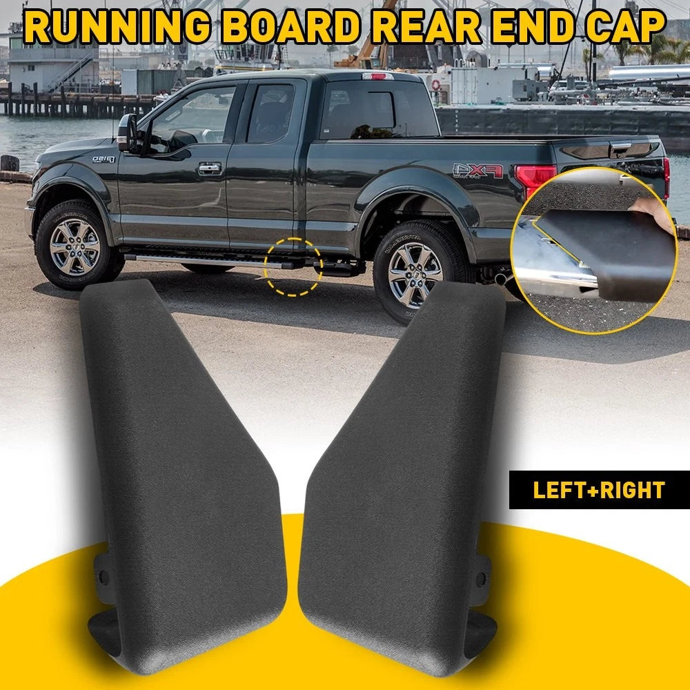 Set of 2 Rear Running Board End Caps for Ford F-150 (2015–2023) FL3Z16N455BA
