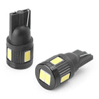 LED Wedge Light Bulb T10 5630 6 SMD for Car Black Shell