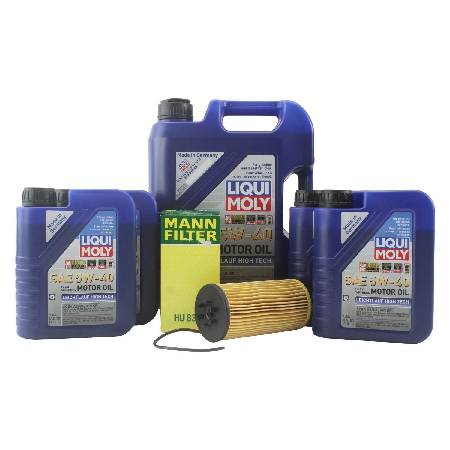 Oil Change Kit for Audi BHF/BNK (9L Liqui Moly 5W-40)