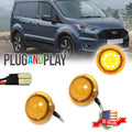 2X Amber Lens LED Side Marker Lights for Ford Transit Connect (2010–2021)
