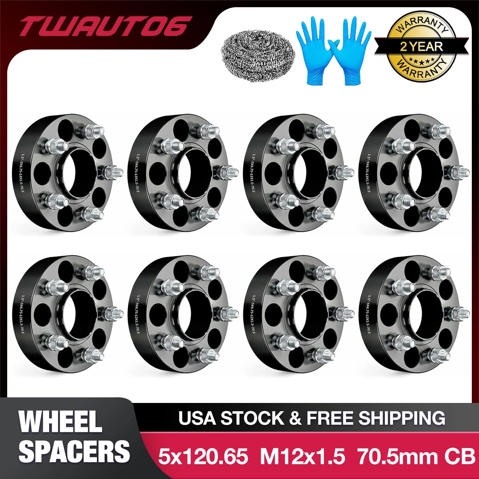 1.25/1.5" Hubcentric Wheel Spacers for Chevy S10 Blazer Corvette (M12x1.5)