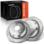 Set of 2 Rear Drilled Brake Rotors for Chevy Colorado GMC (2015–2022)
