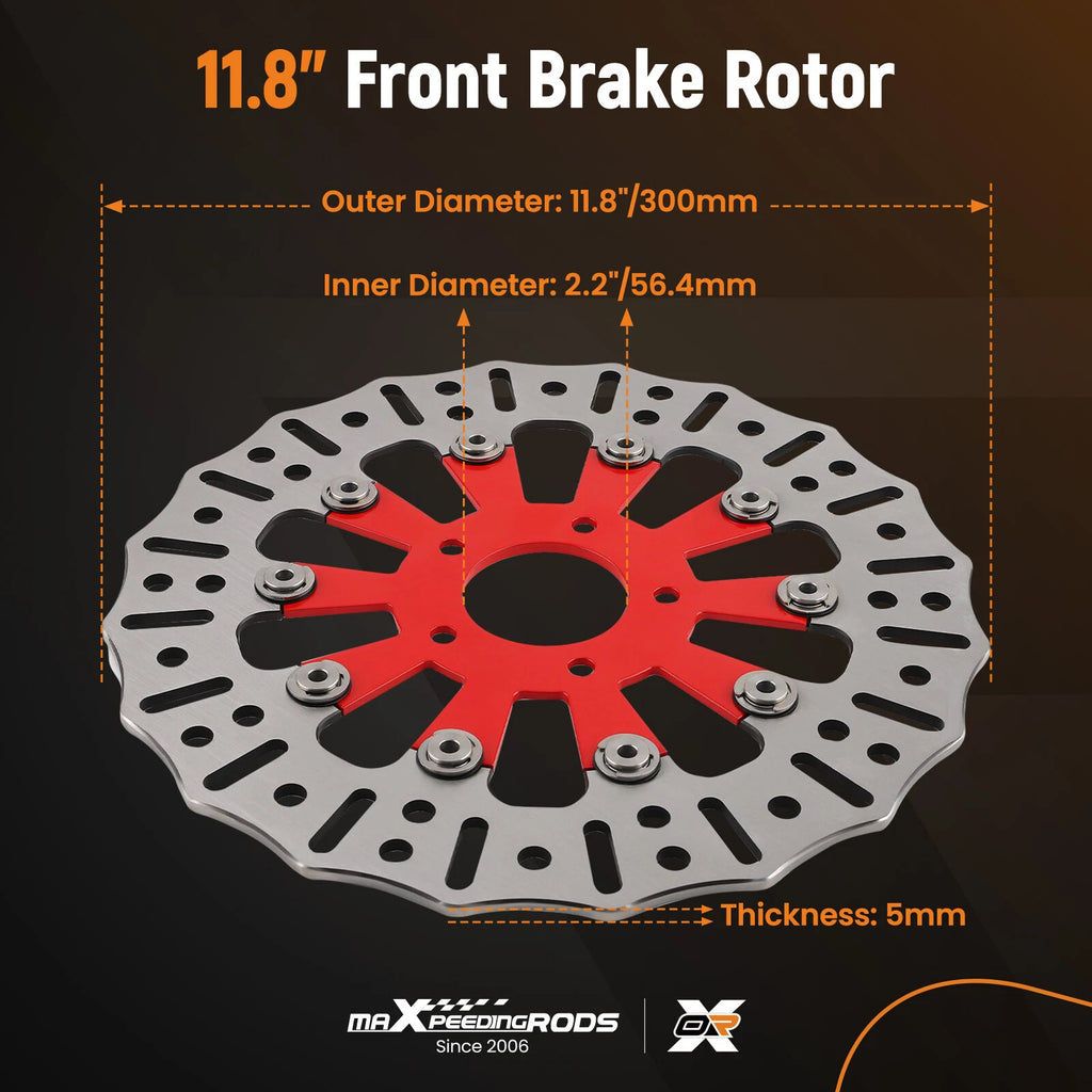 Floating Front Brake Rotors for Harley-Davidson Trike (2009–2019)