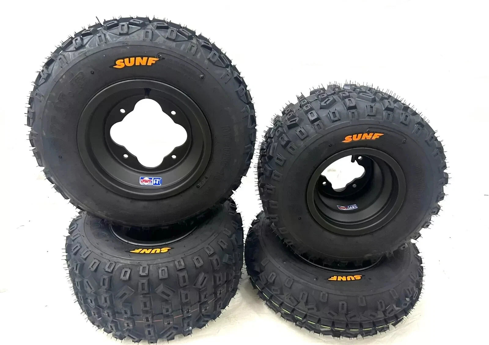 DWT A5 Black A035 Rims Set of 4 for Honda TRX 450R, 400EX, 250R, LTR450, Z400