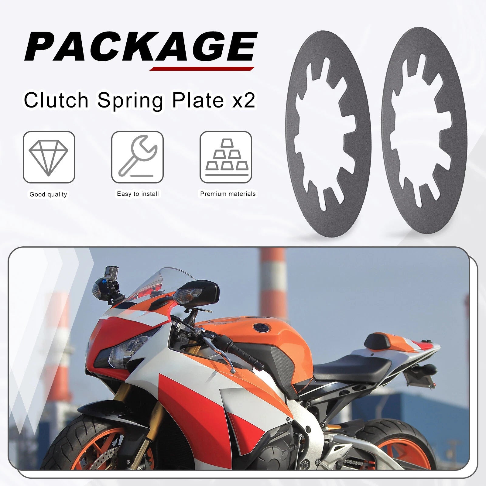 2X Clutch Spring Plate for Honda CBR1000RR (2008–2016)