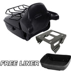 King Trunk Backrest Solo Mount Rack for Harley Touring Road Glide (2014–2025)