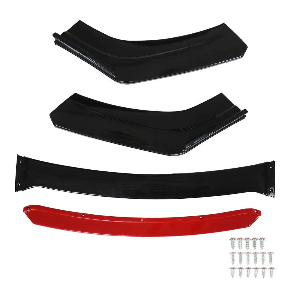 Glossy Front Bumper Lip Spoiler Splitter for Universal Cars (2 Layer)