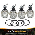 Set of 4 Upper & Lower Ball Joints for Honda Foreman 450 500 520 650 680 (2000–2023)