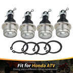 Set of 4 Upper & Lower Ball Joints for Honda Foreman 450 500 520 650 680 (2000–2023)