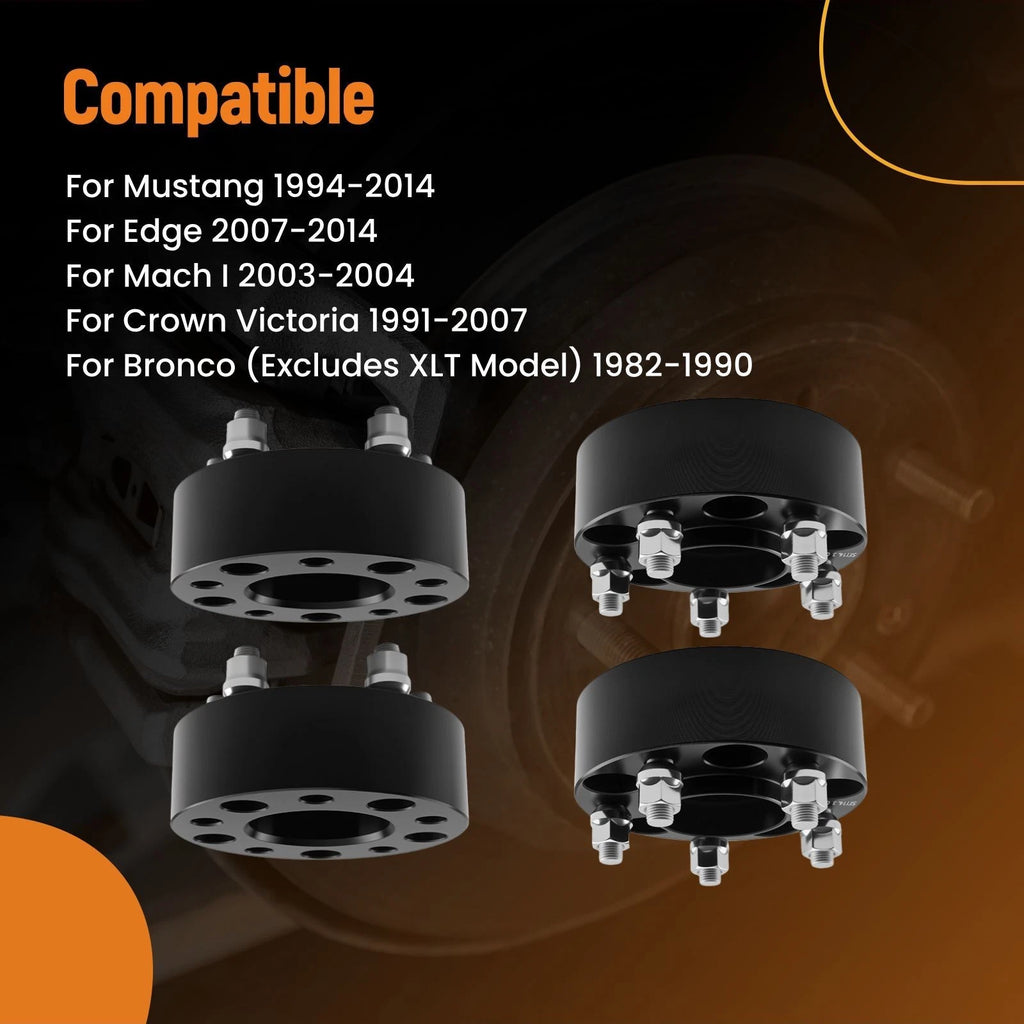 2 Inch Wheel Spacers for Ford Mustang Edge Crown Vic (1964–2014)