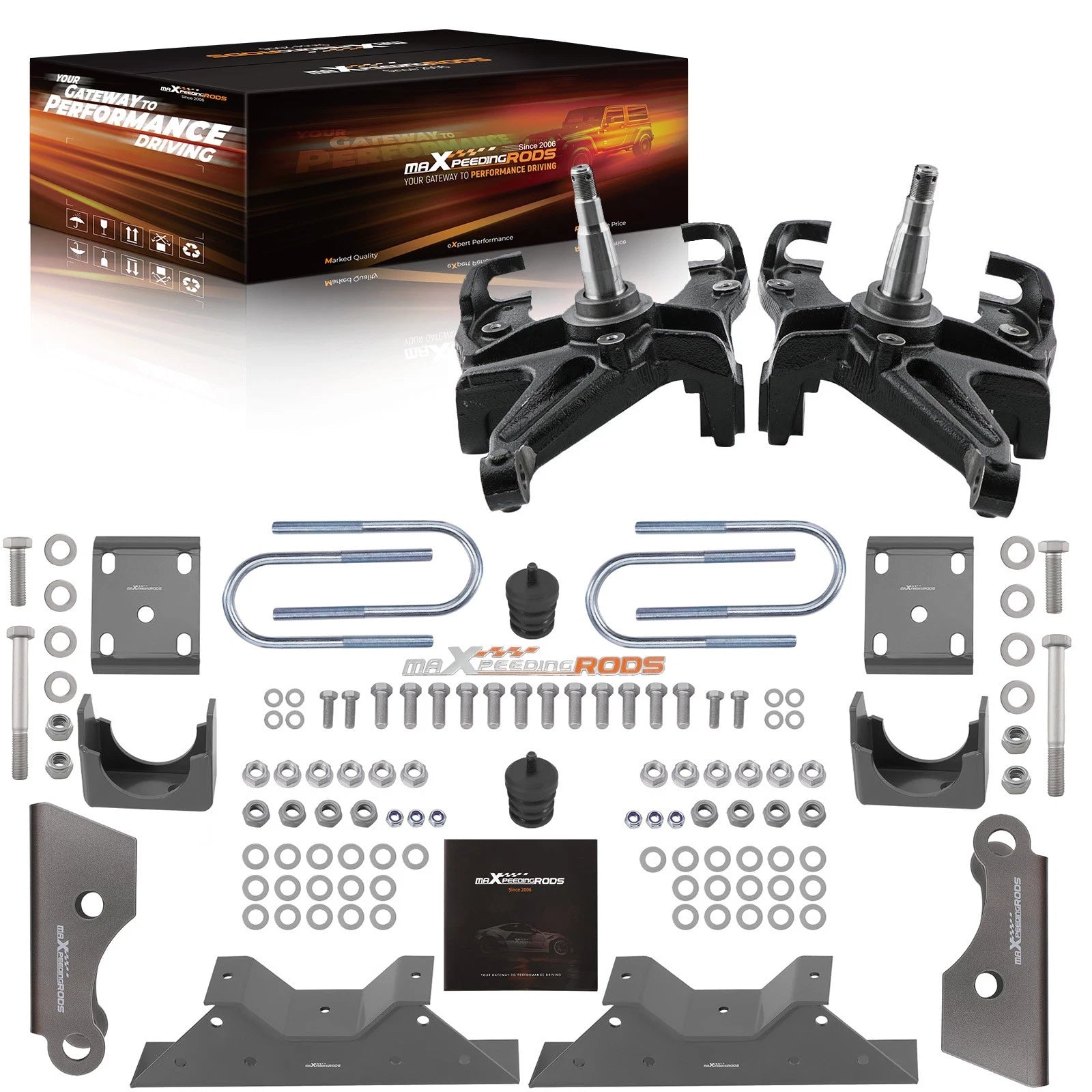 Suspension Drop Kit with C-Notches for Chevy C10 GMC C15 (1973–1987)