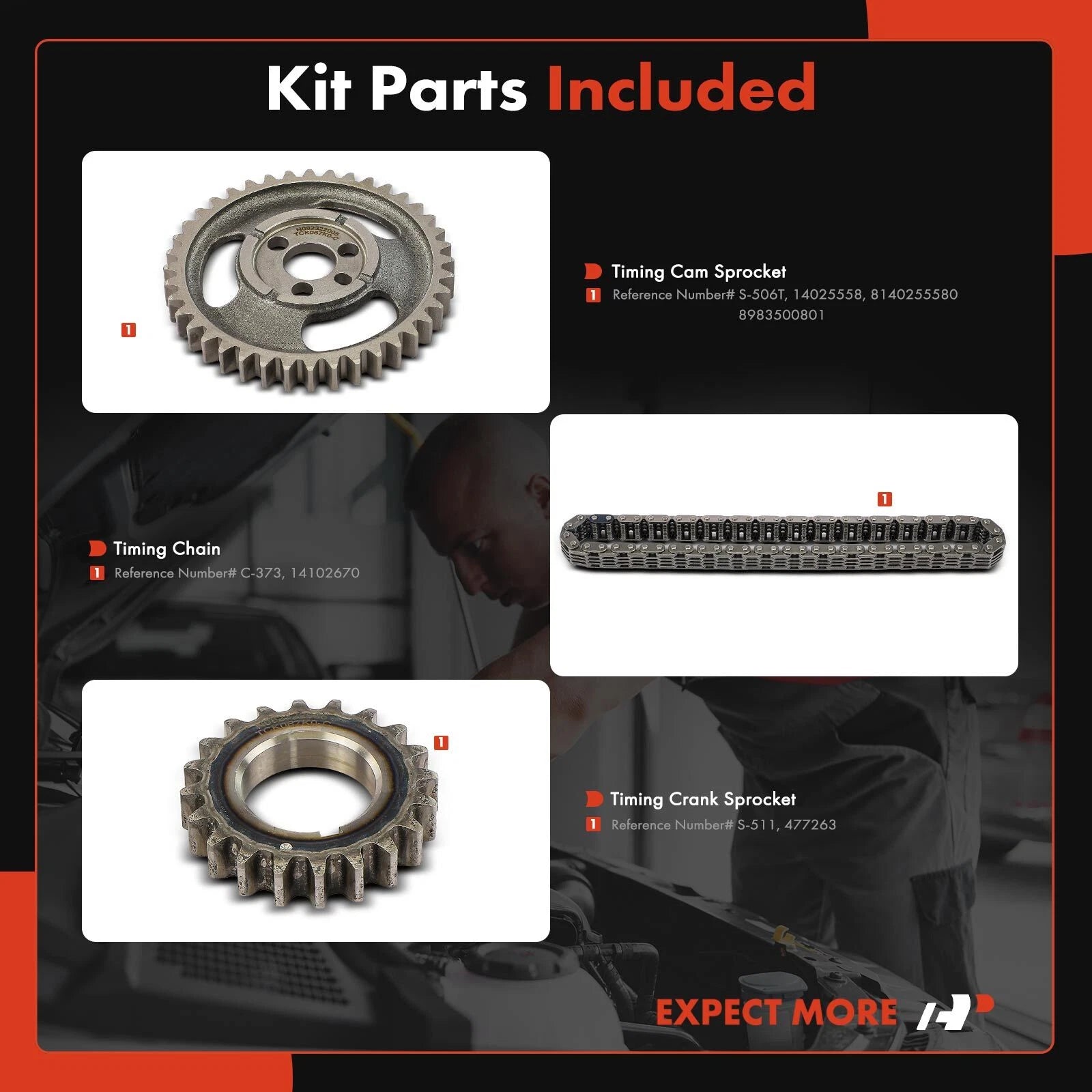 3X Timing Chain Kit for Jeep Cherokee (1984-1986)