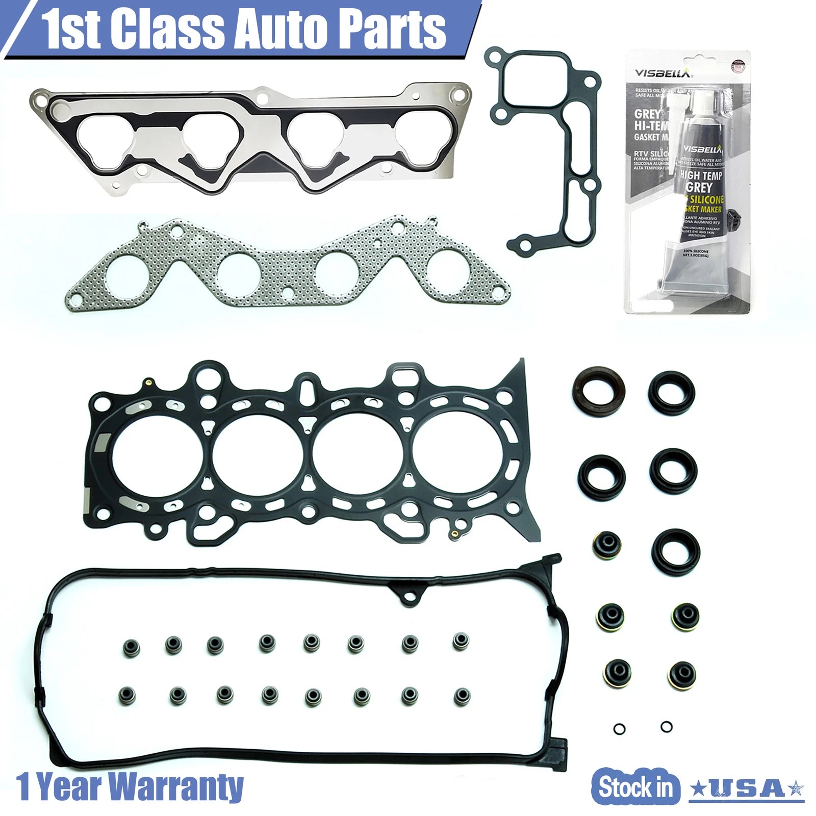 MLS Engine Head Gasket Set for Honda Civic EX HX (2001–2005) D17A2 D17A6