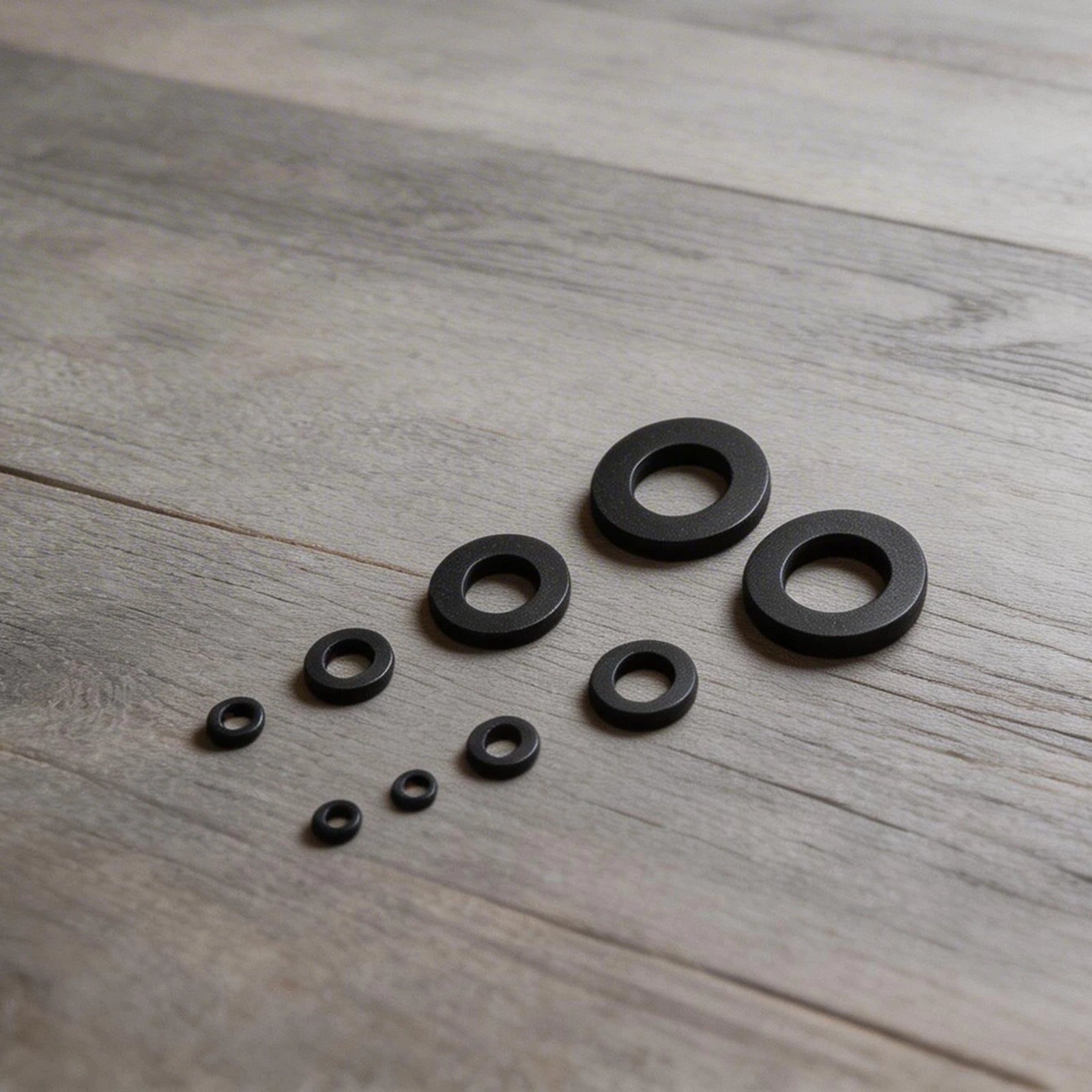Insulating Flat Washers Set of 1200 Black Nylon for Home Industrial Use