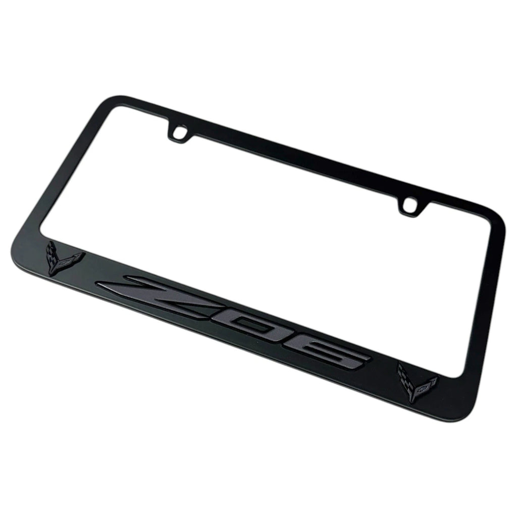 License Plate Frame Black OEM Style for Chevrolet Corvette C8 Z06 (2020–2024)