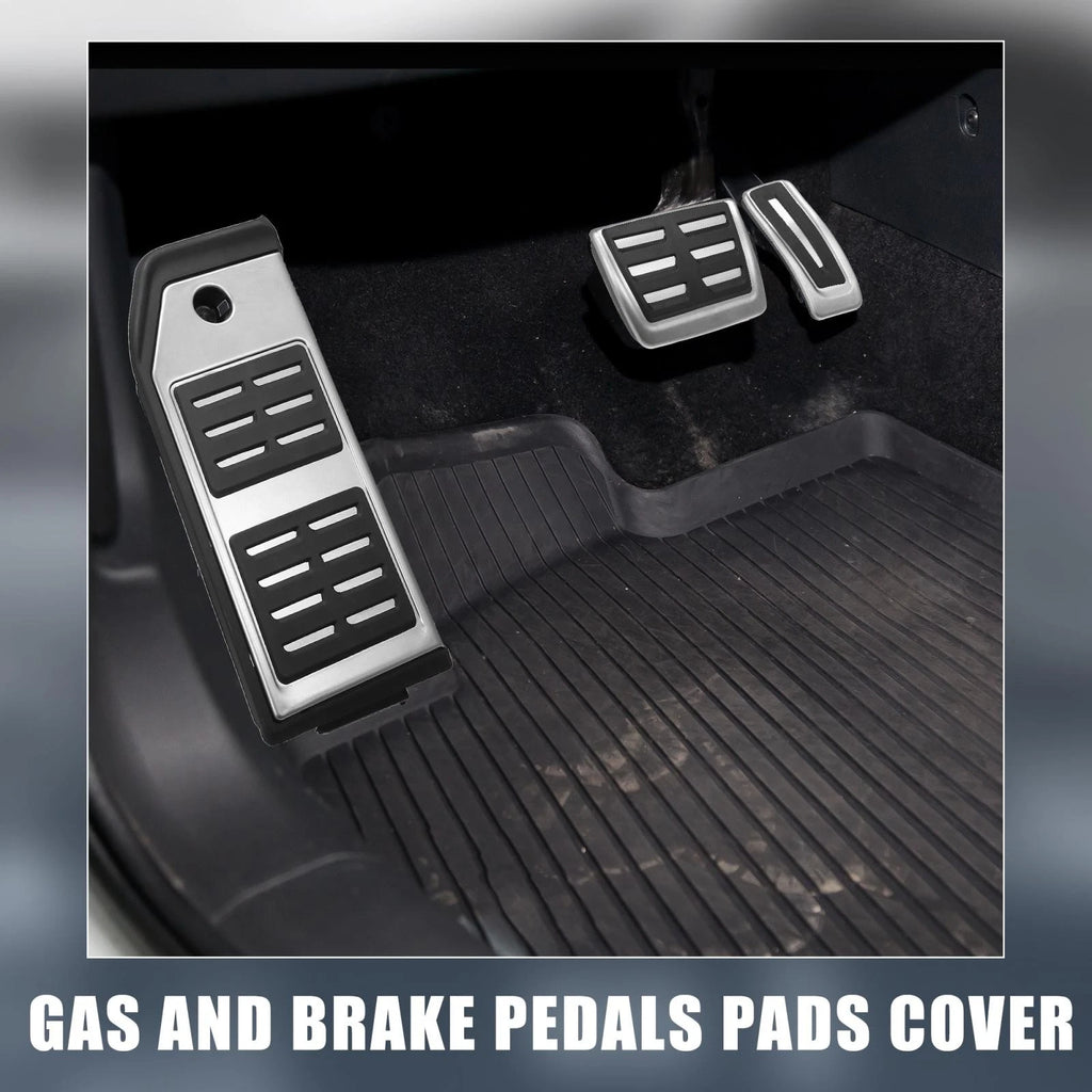 3pcs Gas Brake Foot Rest Pedals Pads Cover for Audi Q7 Q8 (2016–2023)