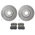 Set of 4 Hella Front Rotors & Bosch QuietCast Pads for Mercedes W203 (2001–2007)