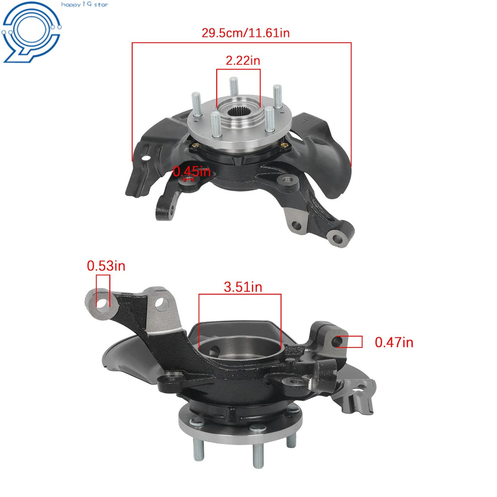 Front Left Steering Knuckle Assembly for Hyundai Sonata (2011)