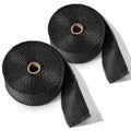 30FT 2" Fiberglass Exhaust Header Heat Wrap +10 Steel Ties for Universal