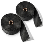 30FT 2" Fiberglass Exhaust Header Heat Wrap +10 Steel Ties for Universal