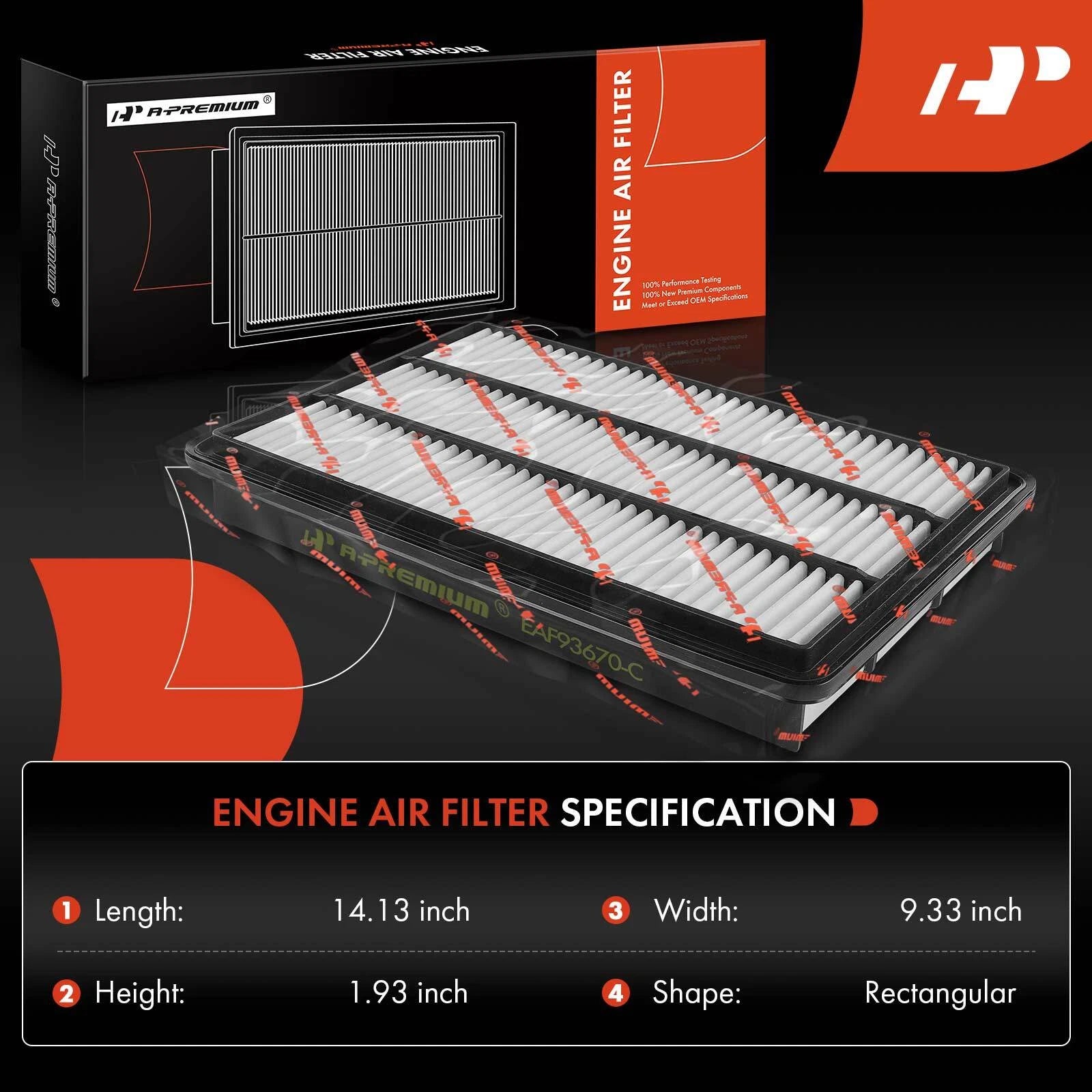 2X Engine Air Filter for Mitsubishi Montero (2001-2006)