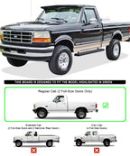 iBoard Running Boards for Ford Bronco F150 Regular Cab (1980-1996)
