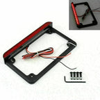 6" LED License Plate Frame with Tail Brake Light for Universal Motorcycle