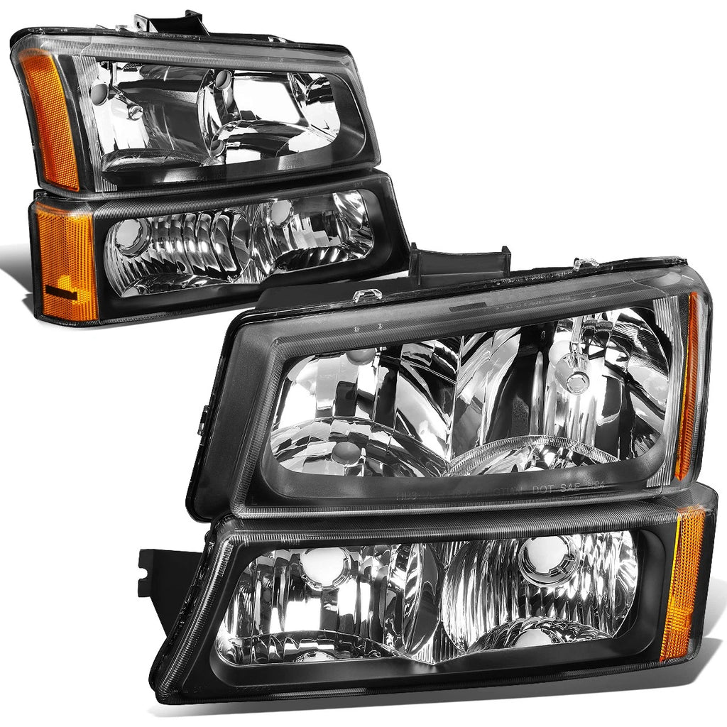 Headlight and Tail Light Set for Silverado (2003–2007) - Black Crystal, Smoked LED