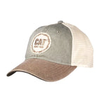 Caterpillar Barbed Logo Washed Grey Cap for Caterpillar Equipment