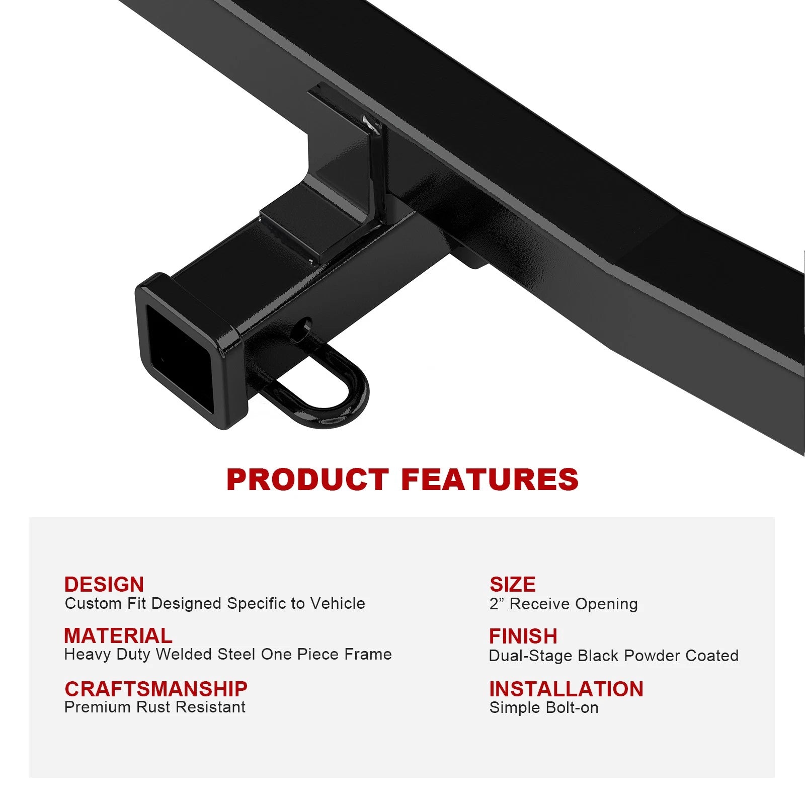 Trailer Hitch Receiver for Jeep Compass Patriot (2011-2017)