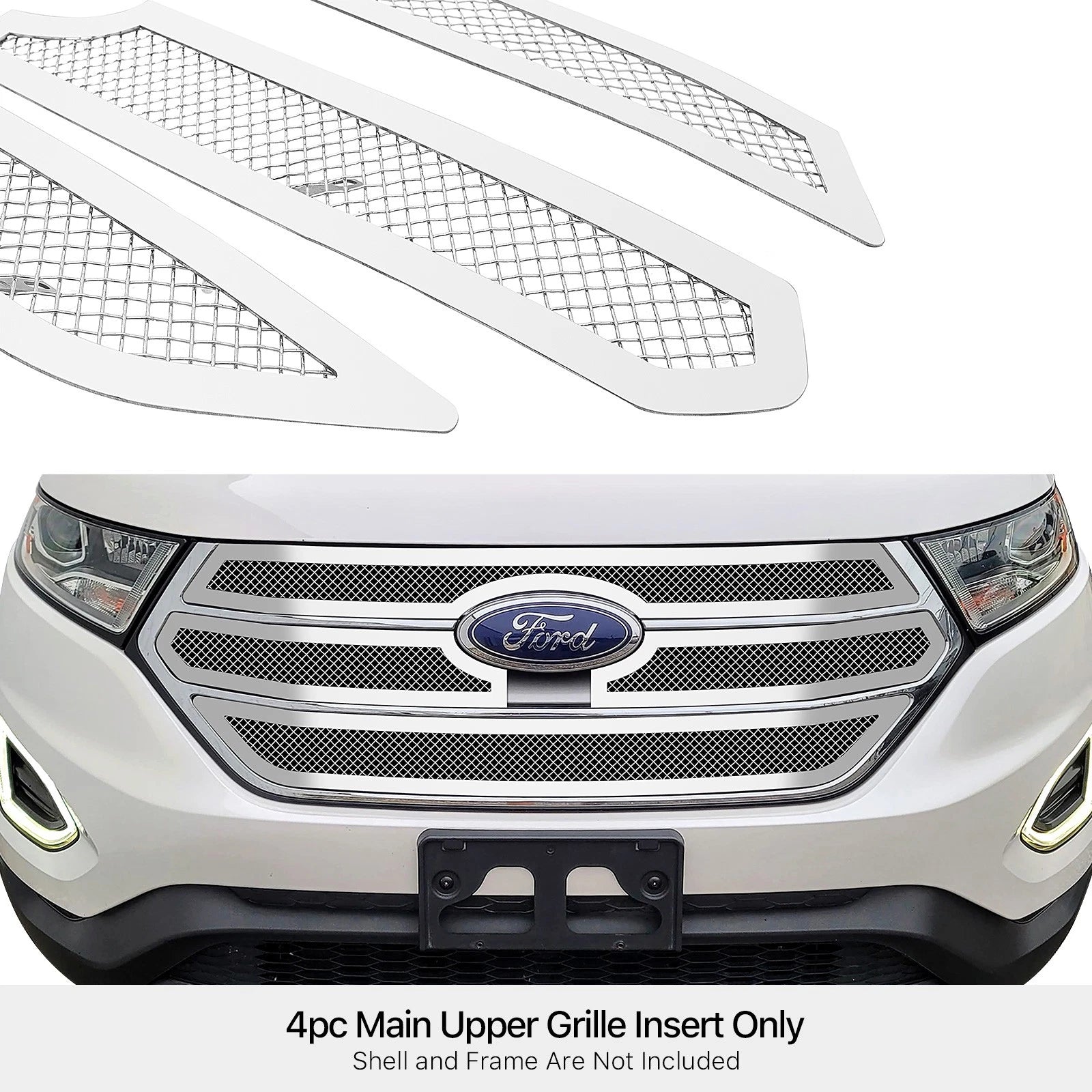 Stainless Steel Chrome Mesh Grille Insert for Ford Edge (2015-2018)