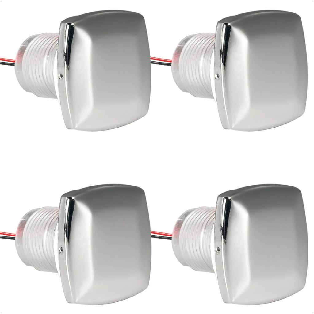 Set of 4 LED Courtesy Lights for Universal Vehicles (1-5/16" Square)