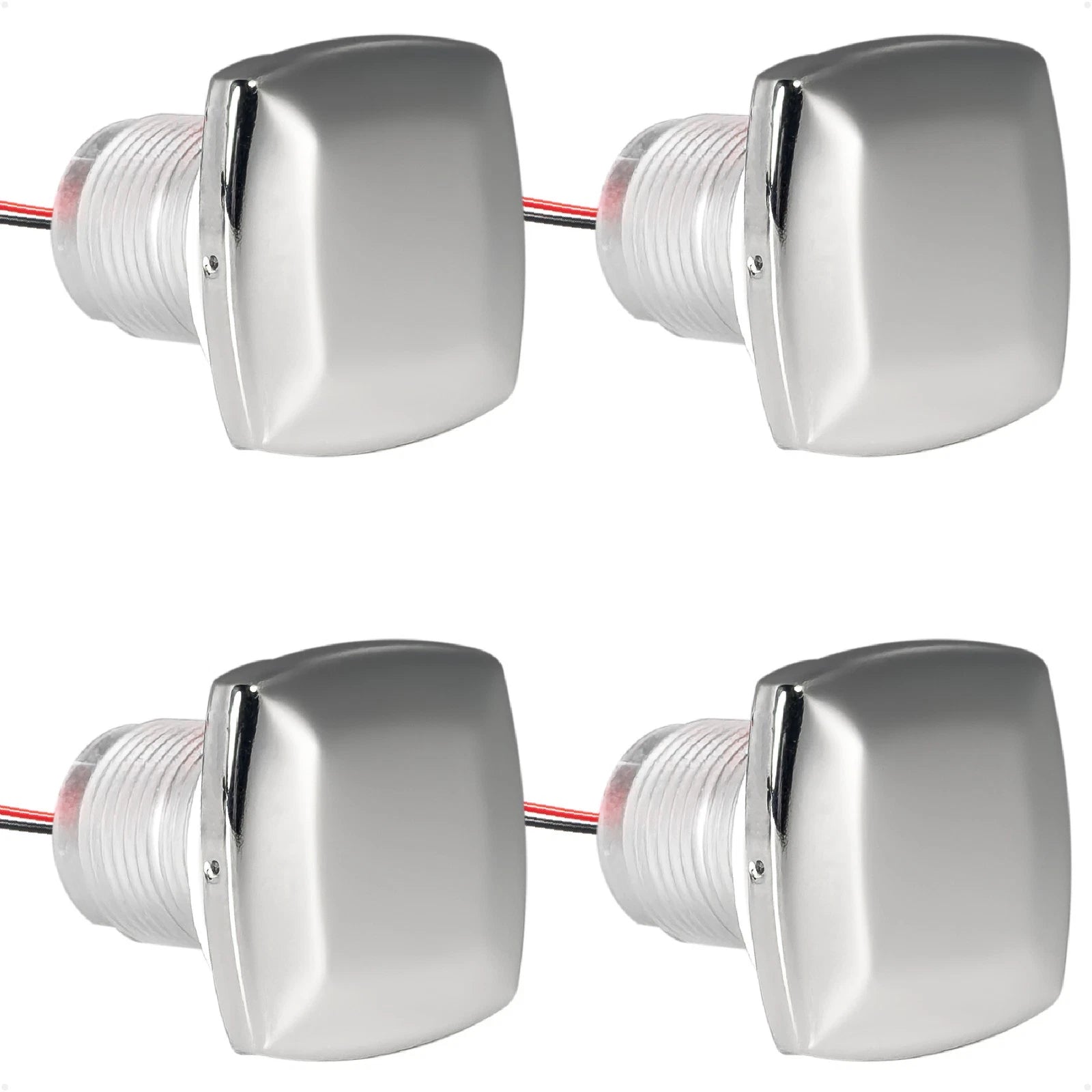 Set of 4 LED Courtesy Lights for Universal Vehicles (1-5/16" Square)