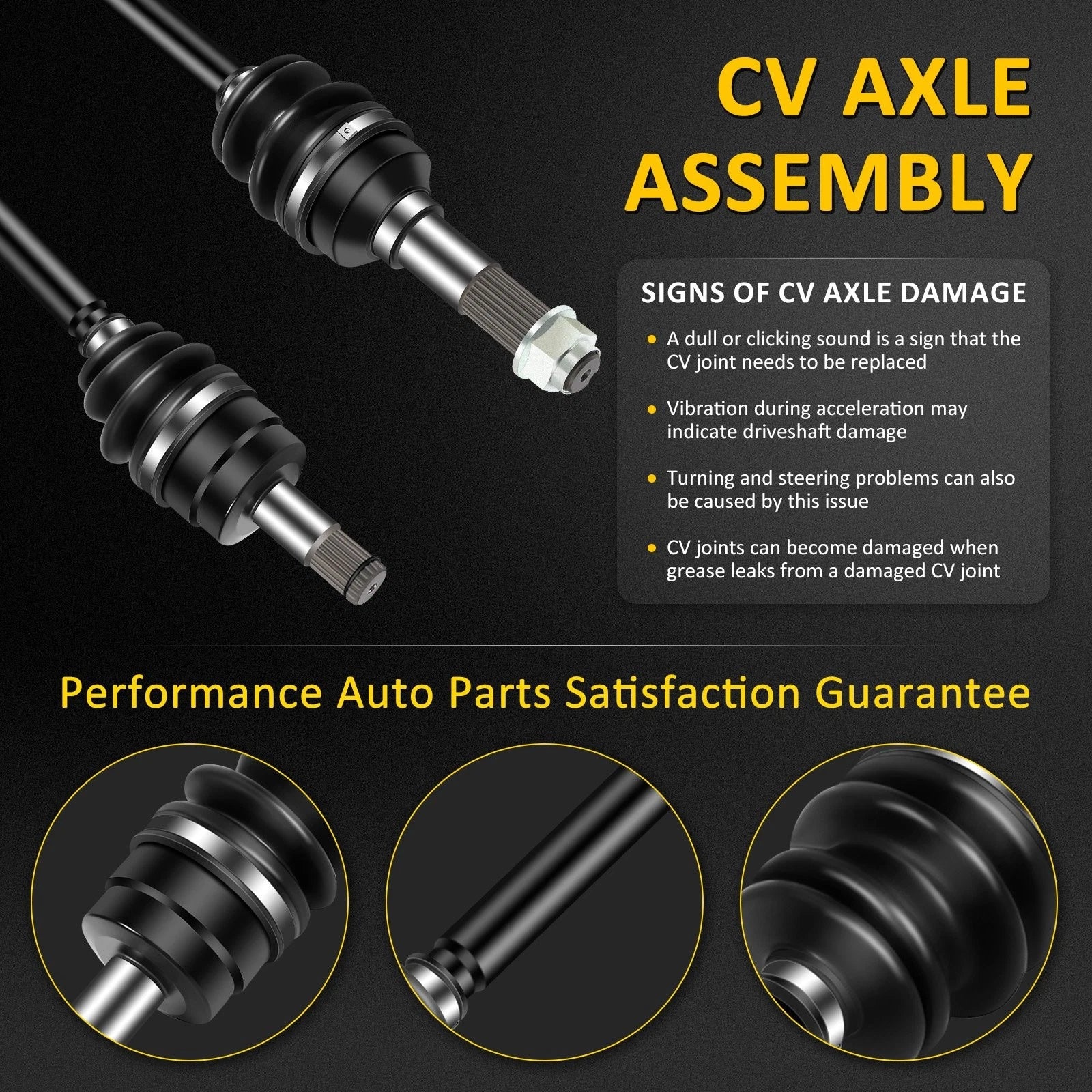 Front Driver Side CV Axle for Yamaha Rhino 450 660 (2006–2007)