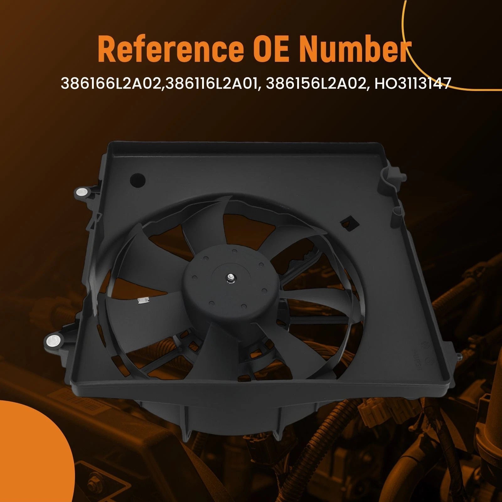 Cooling Fan Right w/ Shroud for Honda Insight (2019–2022)