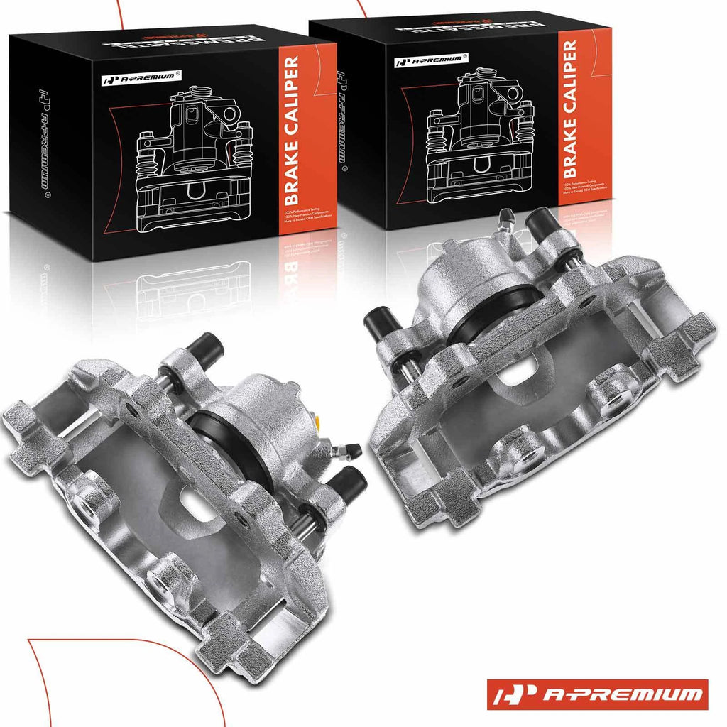 Pair Front Brake Calipers with Bracket for Ford Escape Focus (2013–2020)