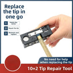 10 in 1 cue tip repair tool for pool cue shaping and grinding